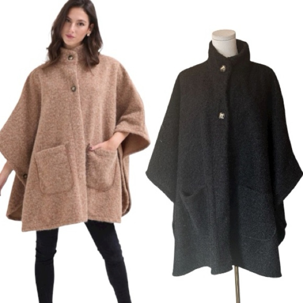NEW COLLECTION Italian oversized poncho cape size one size